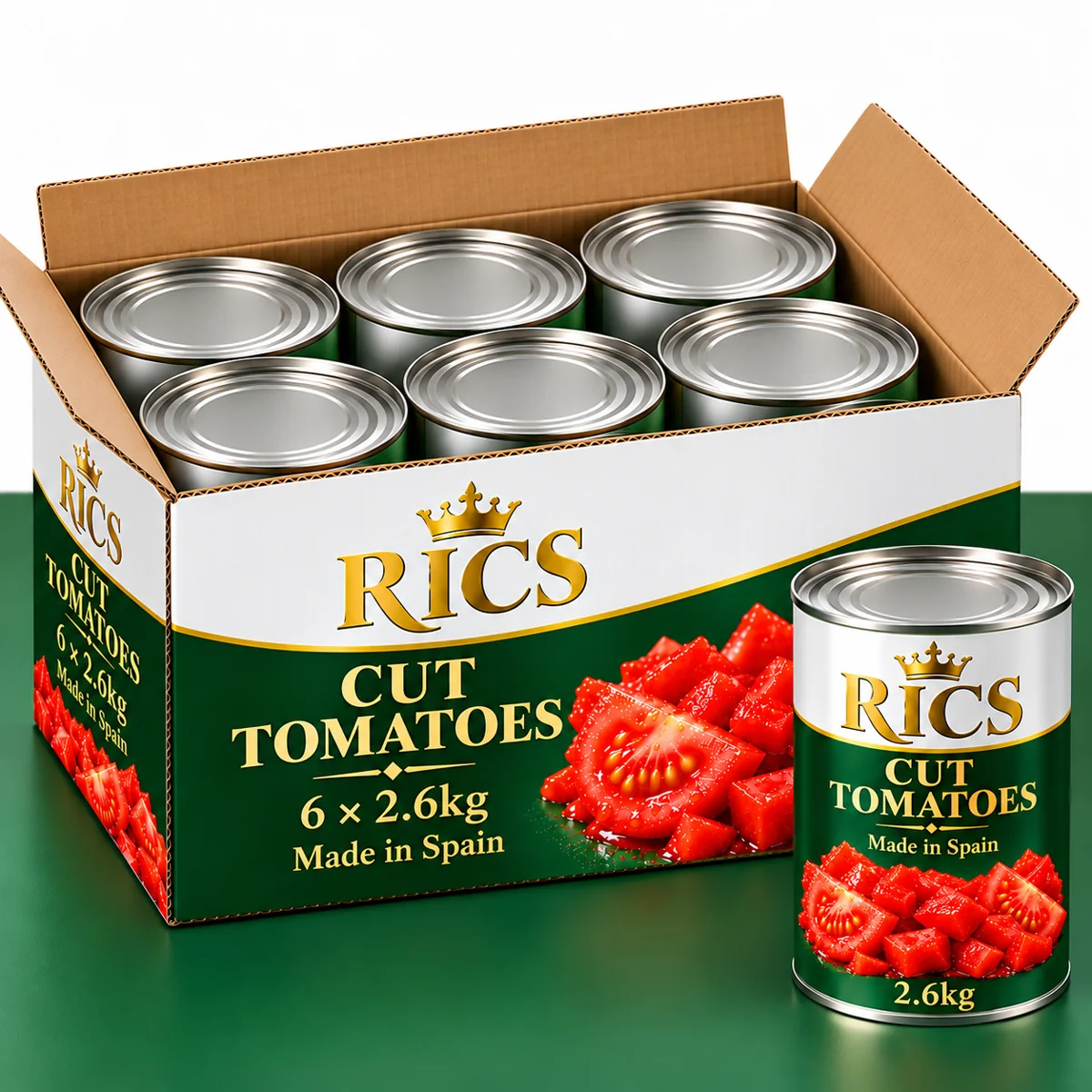 RICS Cut Tomatoes – 6 × 2.6 kg
