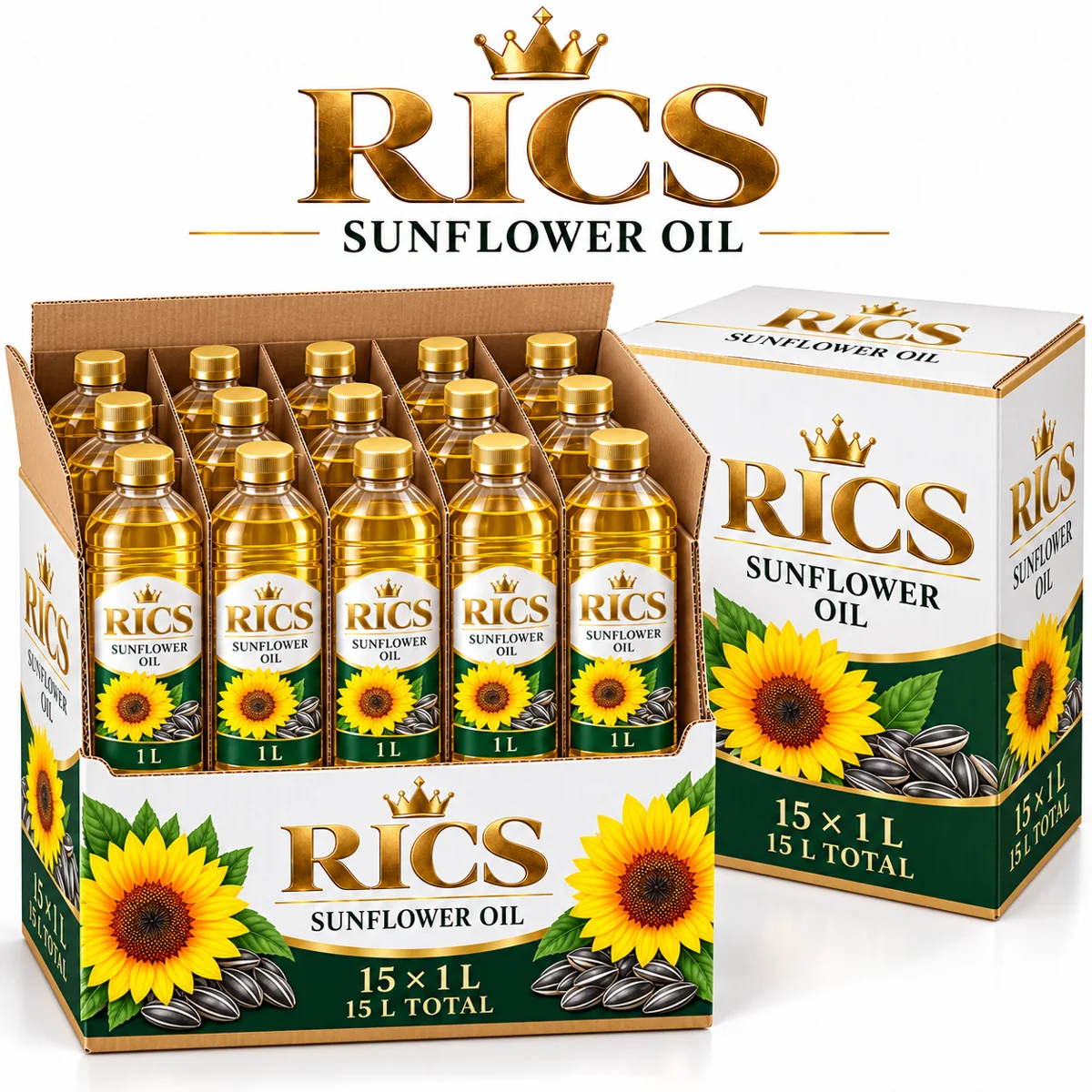 RICS Sunflower Oil – 15 × 1 L Case