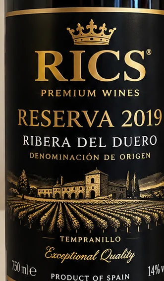 RICS Reserva 2019 – Label Detail